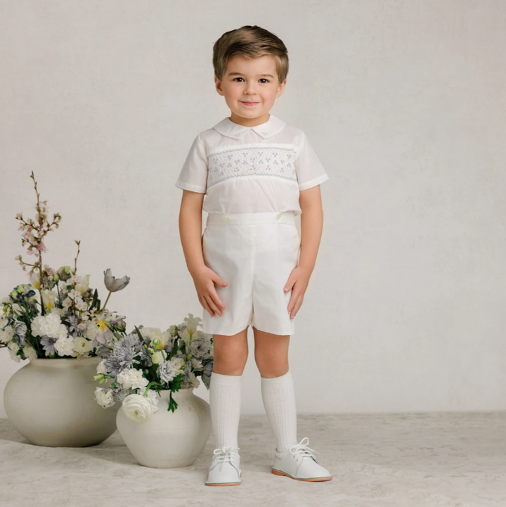 Boys Heritage Bleu Bobby Suit - Ivory