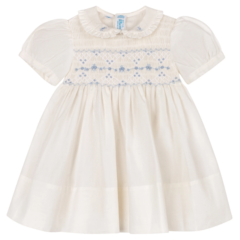 Girls Heritage Bleu Dress - Ivory