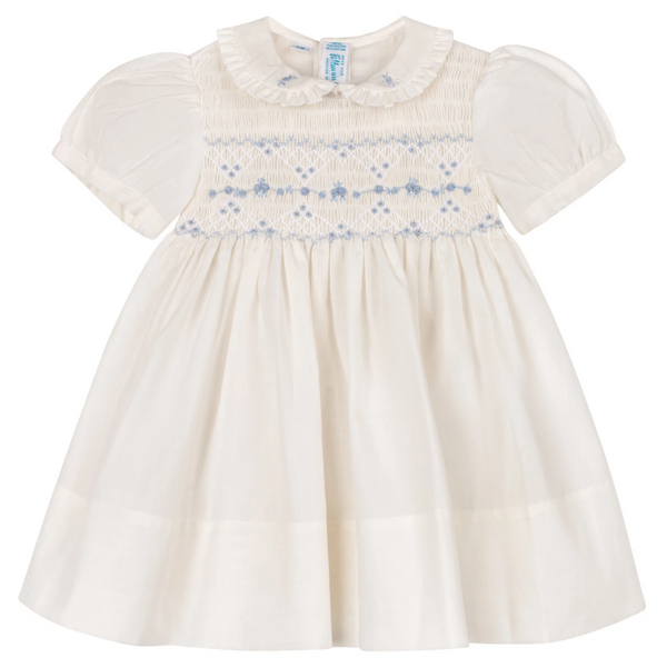 Girls Heritage Bleu Dress - Ivory