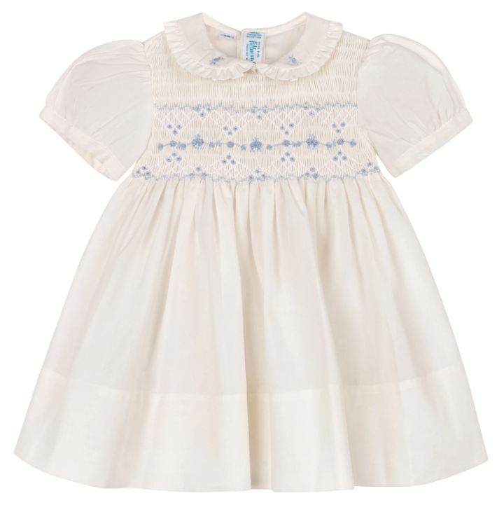 Girls Heritage Bleu Dress - Ivory