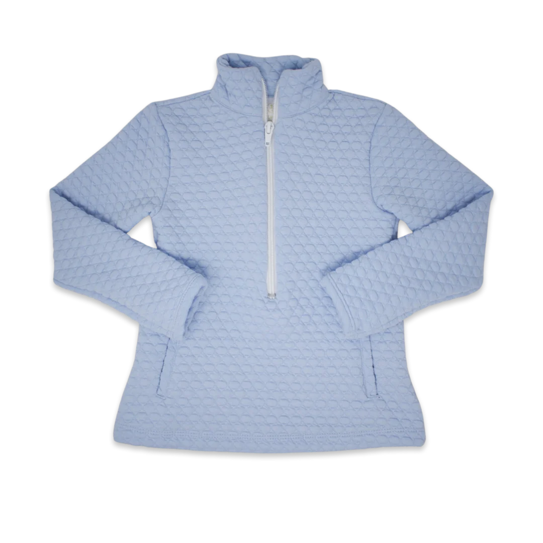 Henry Half Zip- Blue Quilted