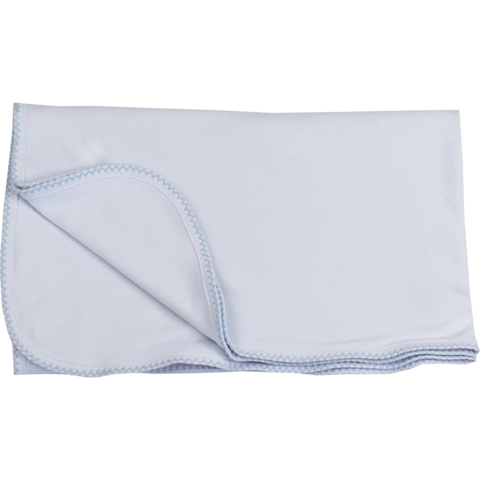 Bundled Up Blanket - White / Blue