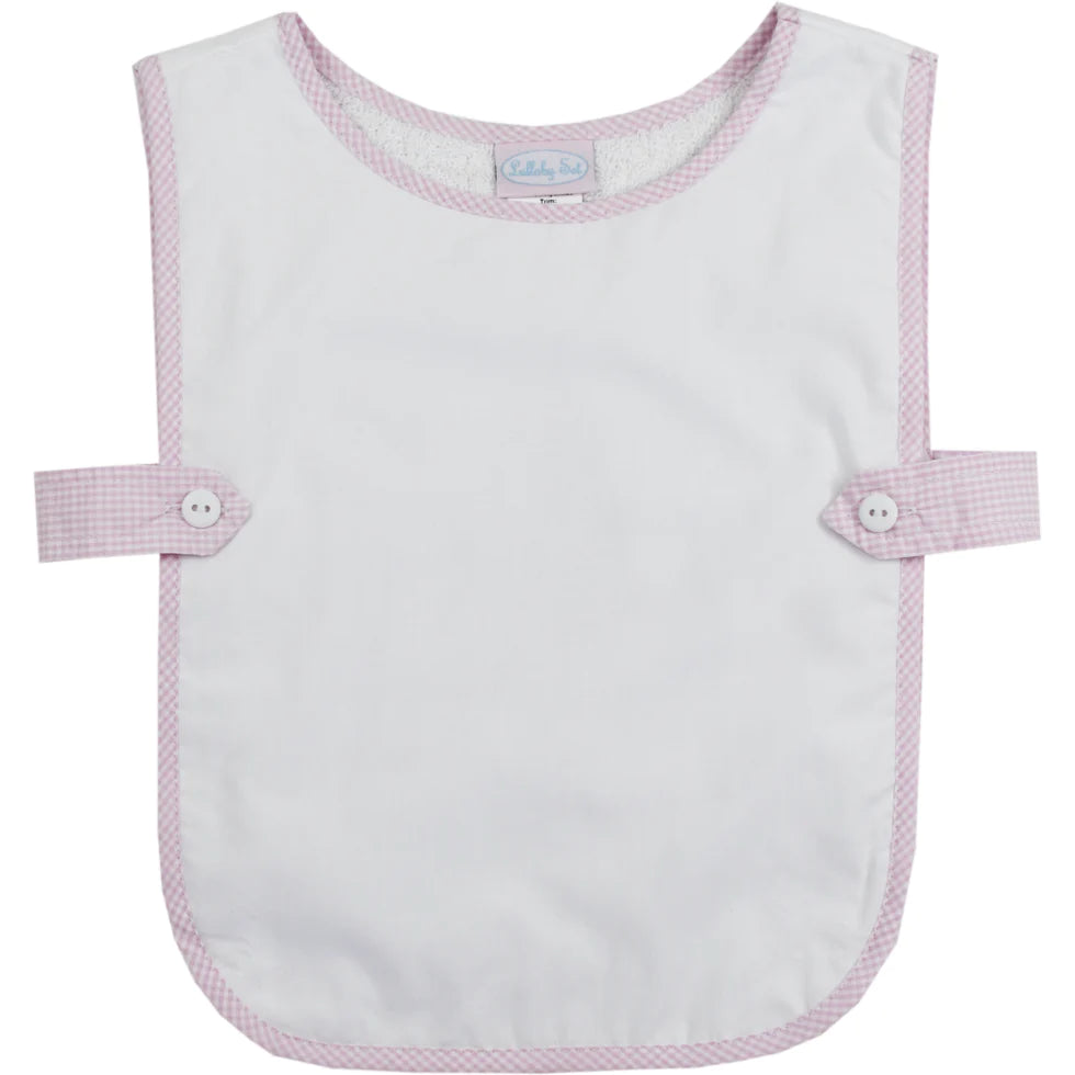 Celebration Bib - Baby Pink Minigingham