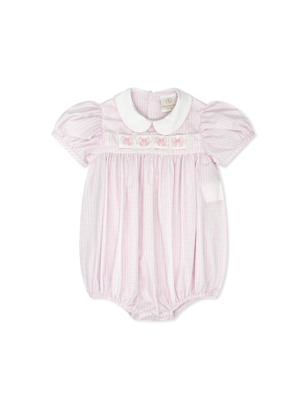 Ruth Ribbon Bubble - Classic Pink Windowpane - Heart, Bunny, Bow