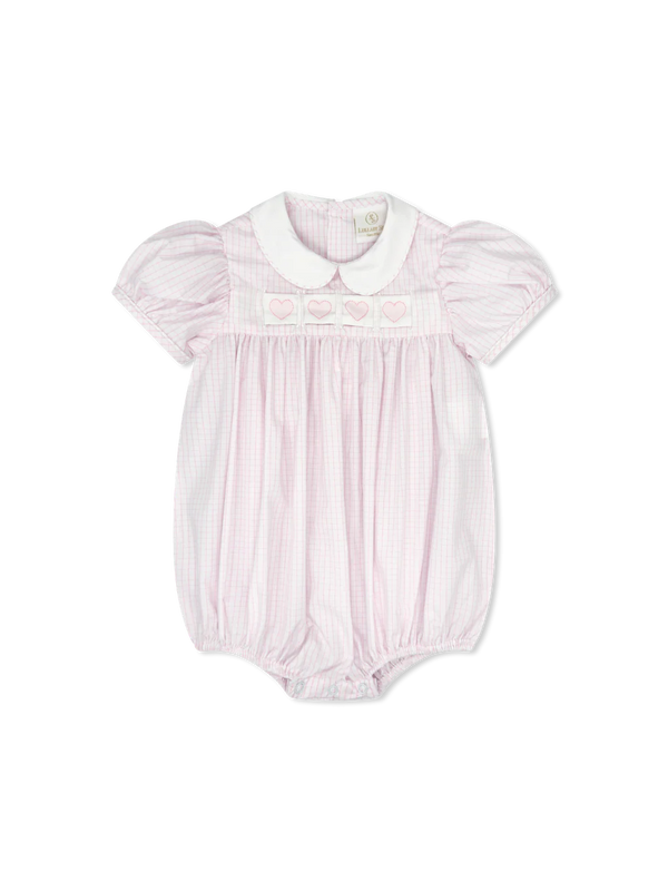 Ruth Ribbon Bubble - Classic Pink Windowpane - Heart, Bunny, Bow