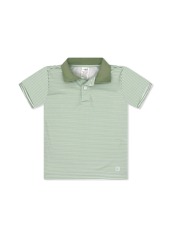 Parker Polo Pistachio Green Stripe