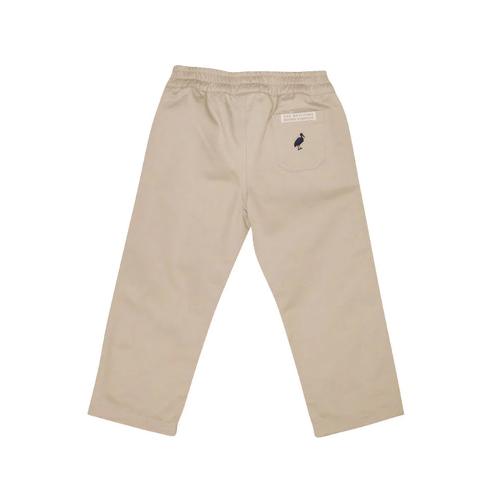 Sheffield Pants Keeneland - Khaki with Nantucket Navy Stork