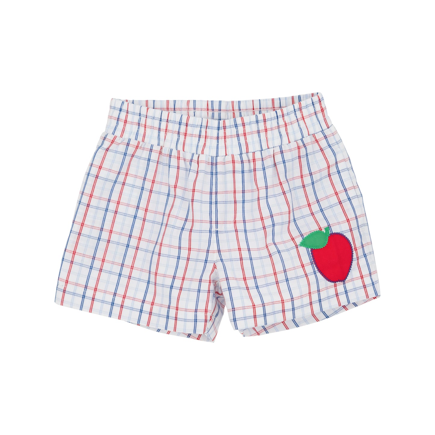 Sheffield Shorts - Whitehall Windowpane With Richmond Red Apple Applique