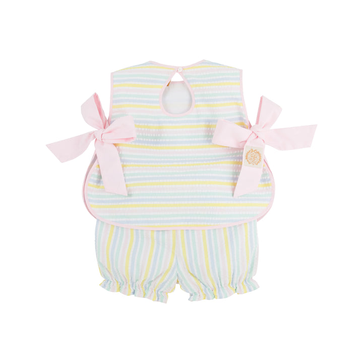 Talbott Tie Side - Siesta Key Seersucker with Palm Beach Pink