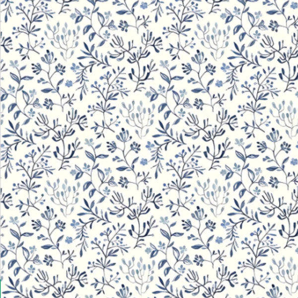 Quilted Coat in Navy Floral