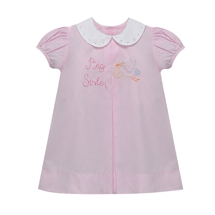 Big Sister Sydney Dress w/stork