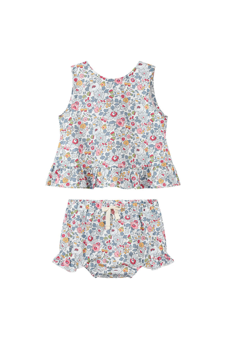 Aria 2 Piece Set - Blue Retro Floral