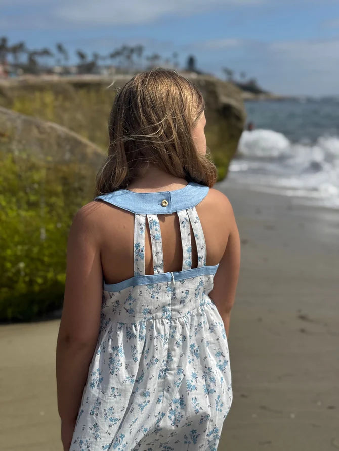 Adele Dress - Blue Floral