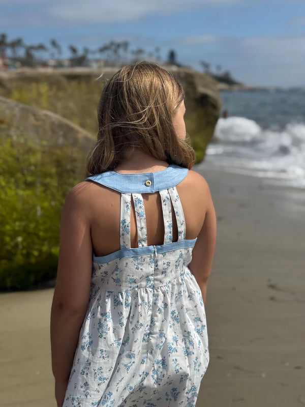 Adele Dress - Blue Floral