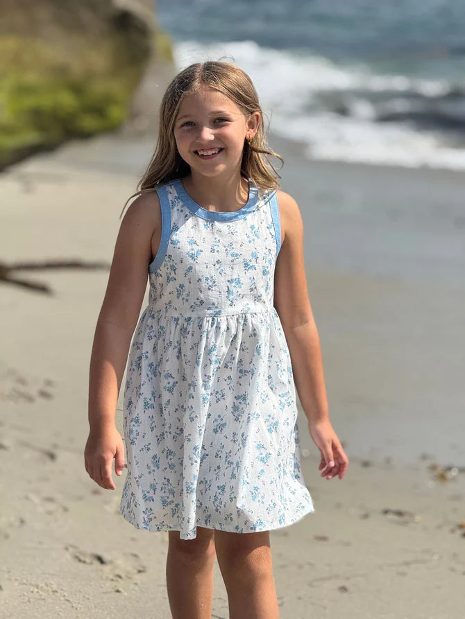 Adele Dress - Blue Floral