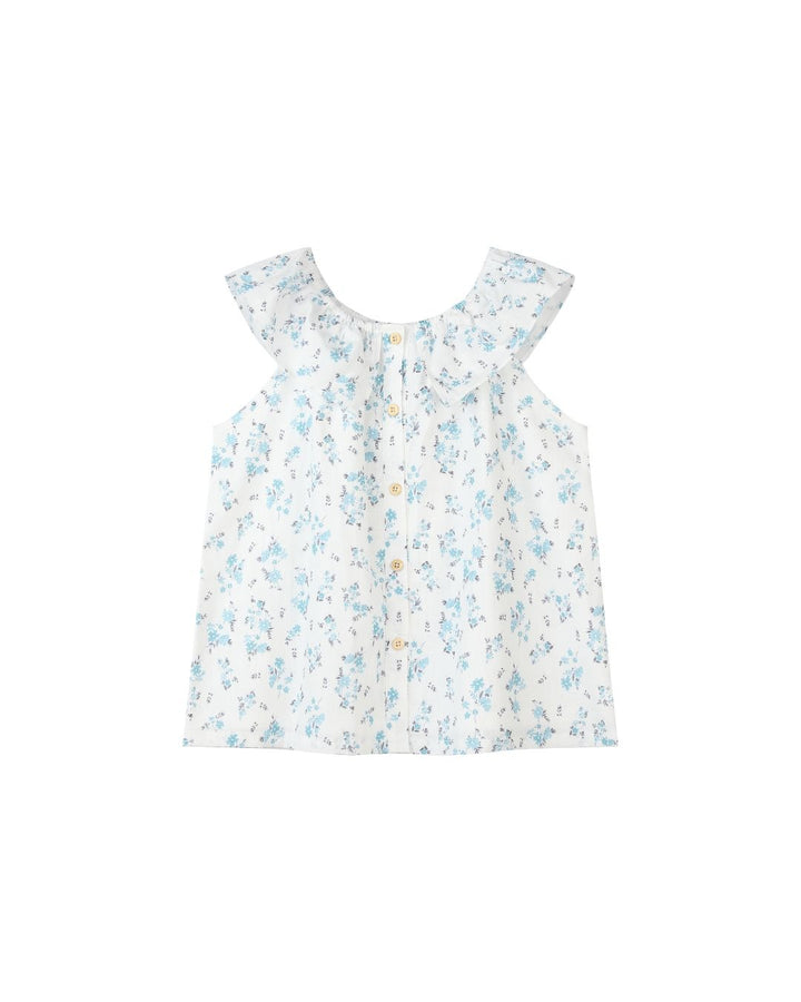 Finley Top - Blue Floral