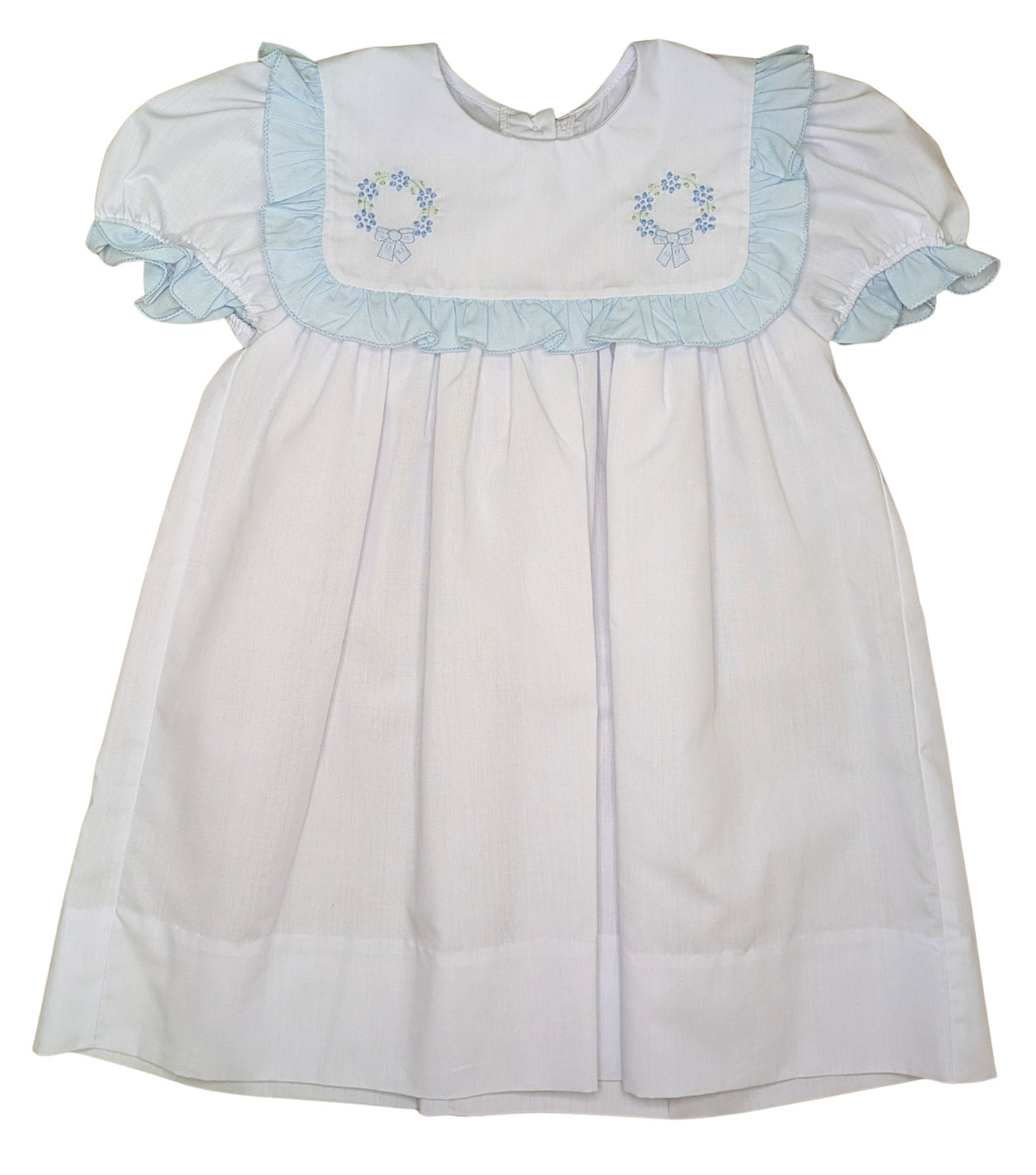 White/Blue Wreath Dress