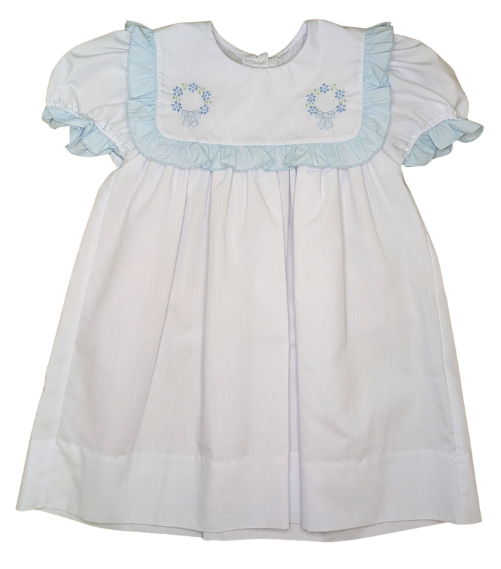 White/Blue Wreath Dress