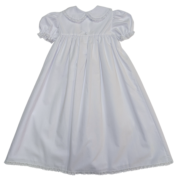 White Christening Gown with Flowers