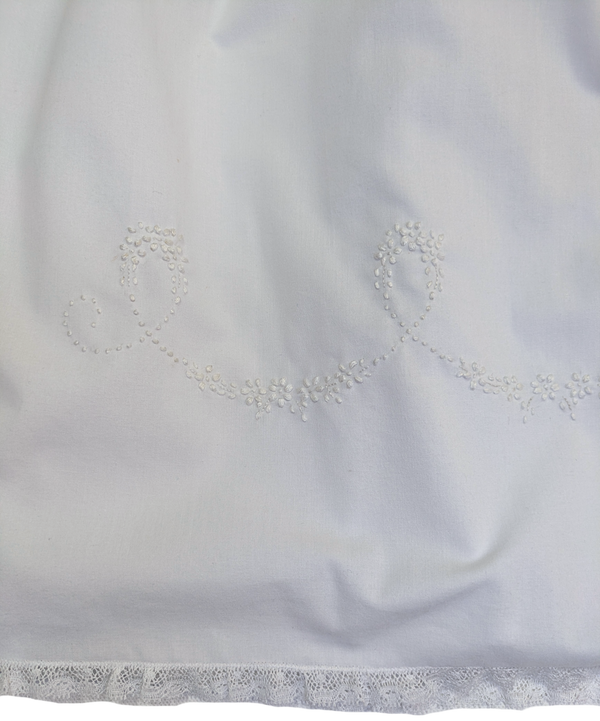 White Christening Gown with Flowers