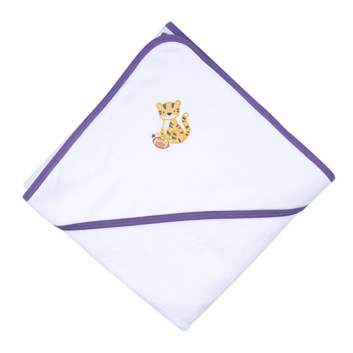 Tiger Football Embroidered Towel