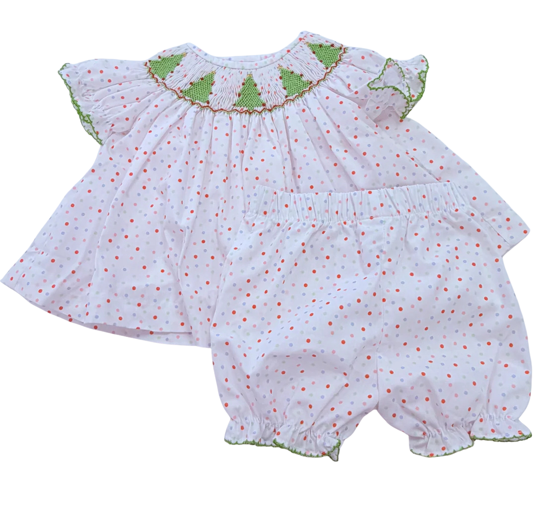 Emma Christmas Bloomer Set
