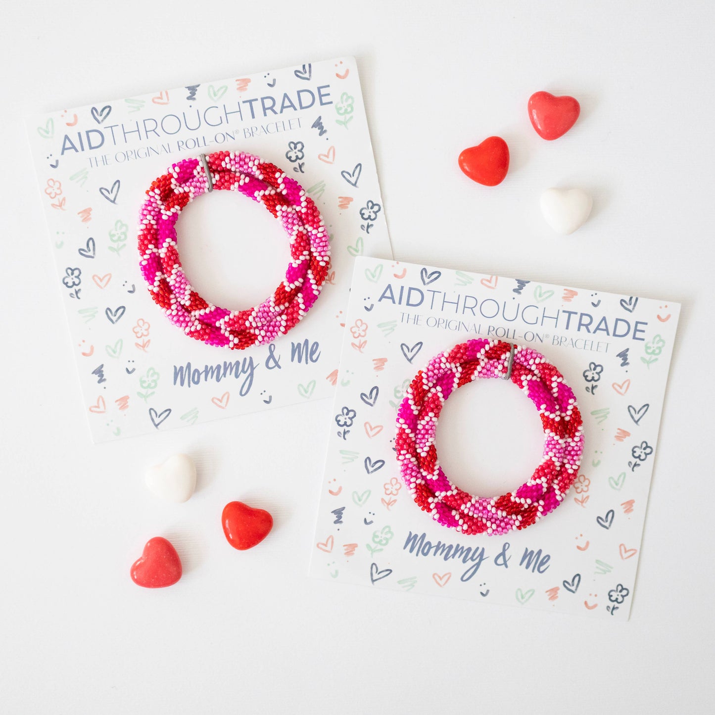 Mommy & Me Roll-On® Bracelets Cupid (Valentines) - Set of 2