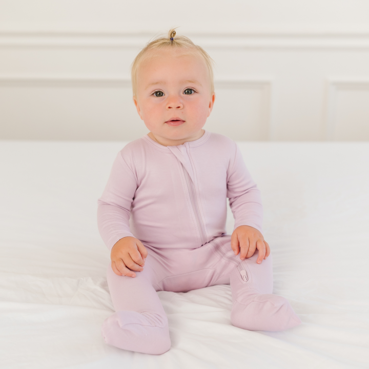 Baby Bamboo Pajamas w/ DreamCuffs - Blush