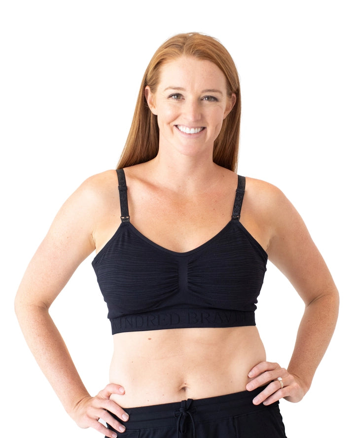 Sublime® Hands-Free Pumping & Nursing Sports Bra-Black