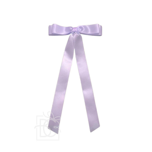 SATIN LAYERED TAIL BOW ON ALLIGATOR CLIP -7/8"