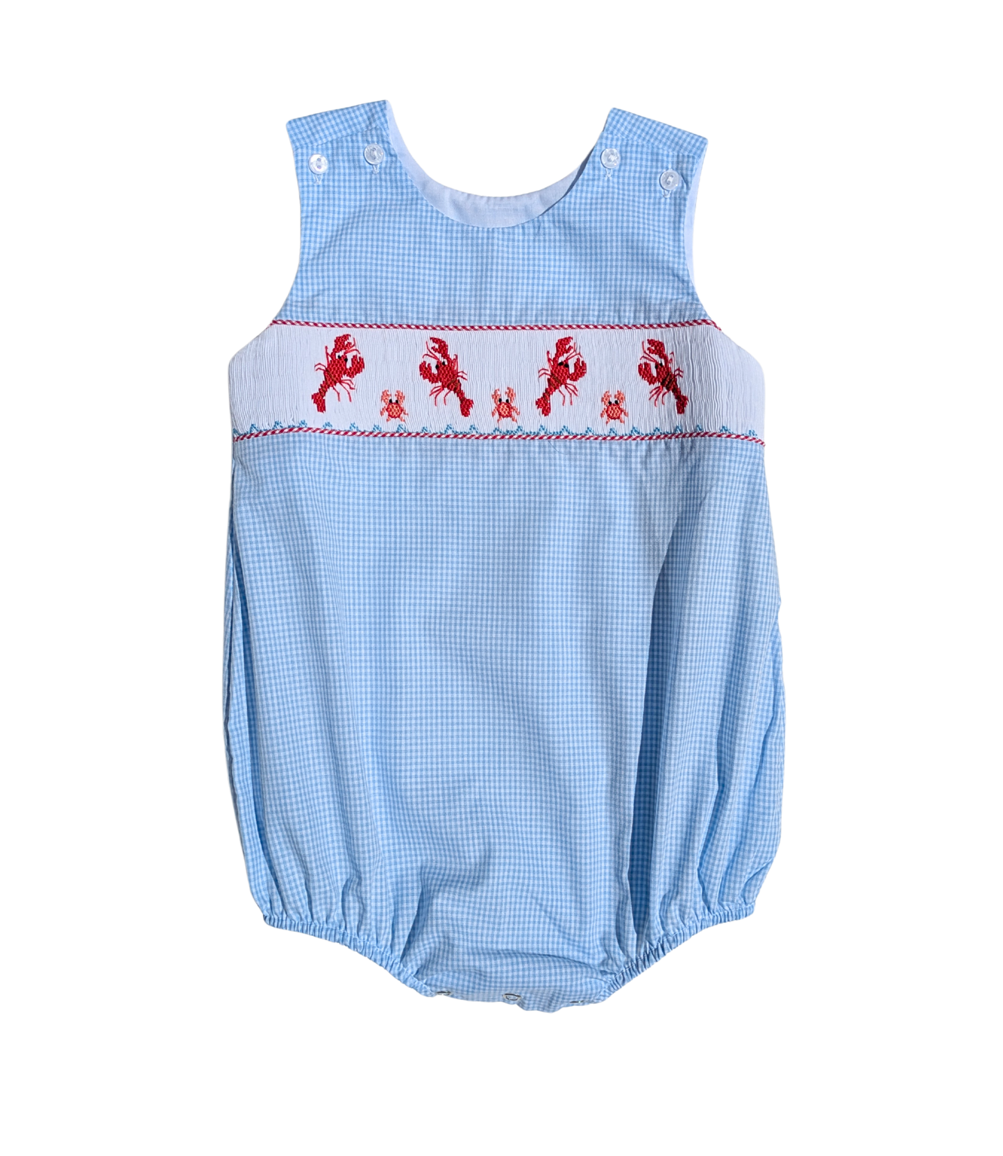 Crawfish Smocked Boy Bubble