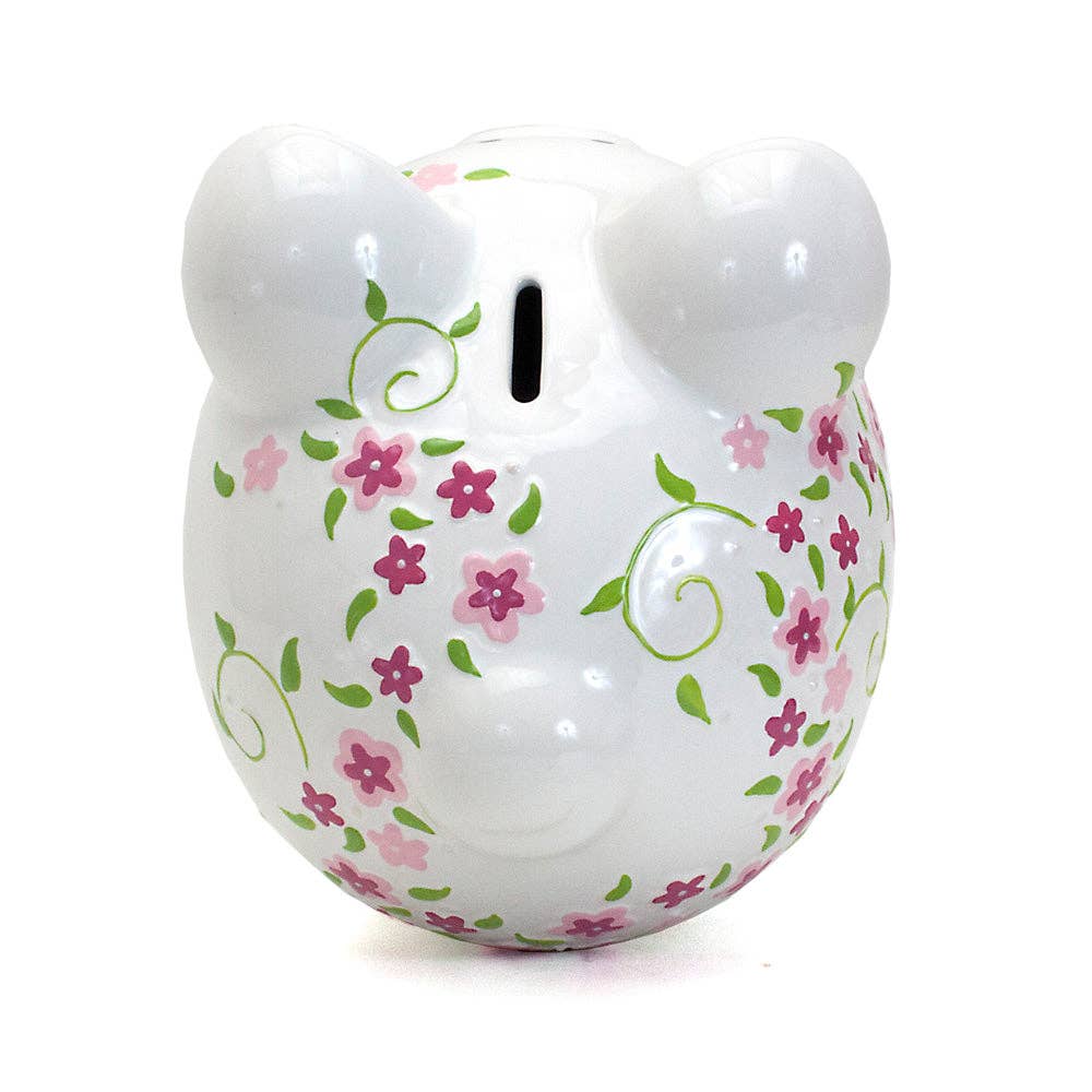 Shabby Chic Floral Piggy Bank