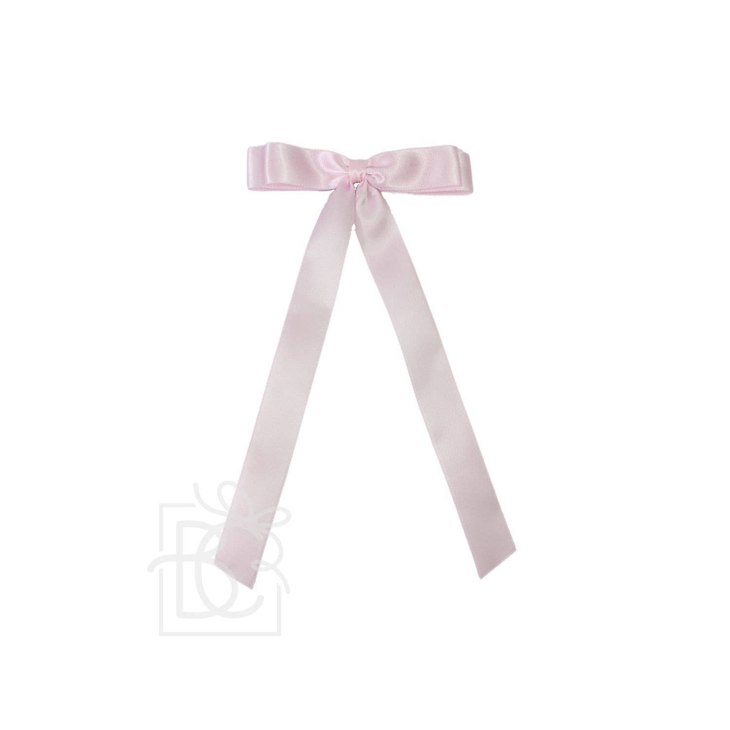 SATIN LAYERED TAIL BOW ON ALLIGATOR CLIP -7/8"