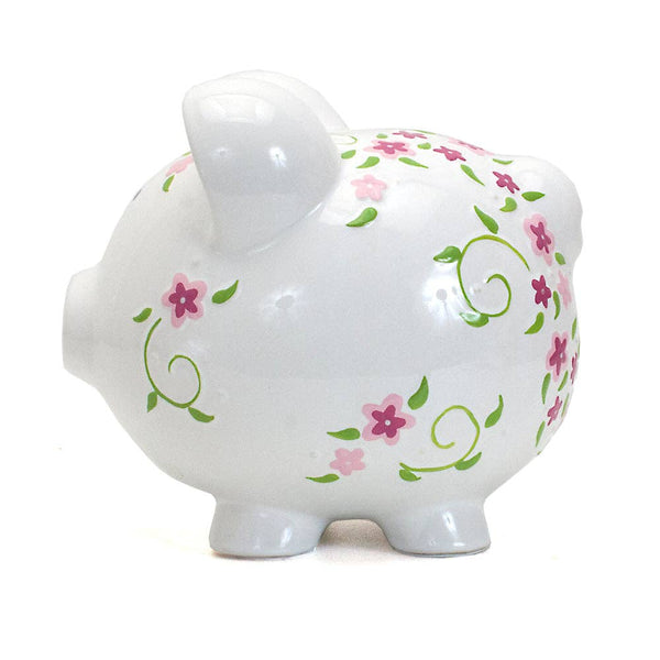 Shabby Chic Floral Piggy Bank