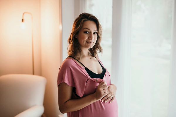 Rose Maternity Mommy Labor and Delivery/ Nursing Gown