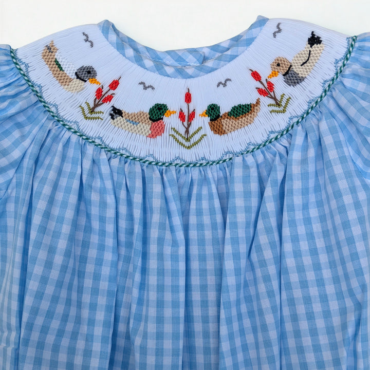 Mallard Duck Smocked Bishop Bubble