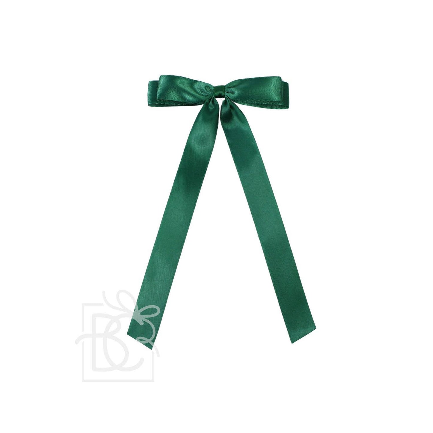SATIN LAYERED TAIL BOW ON ALLIGATOR CLIP -7/8"