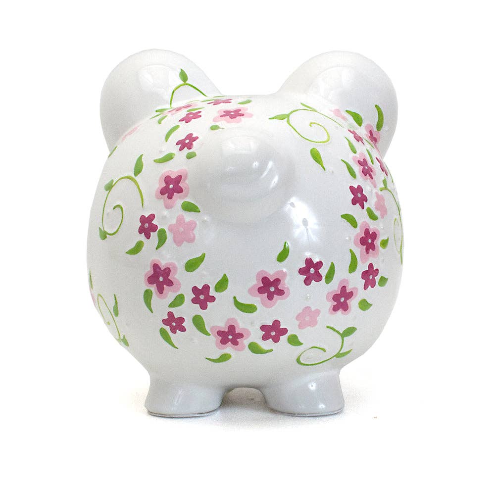 Shabby Chic Floral Piggy Bank