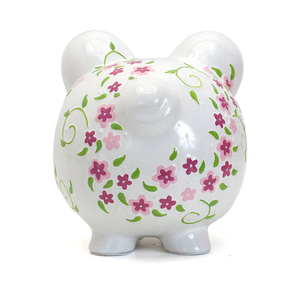 Shabby Chic Floral Piggy Bank