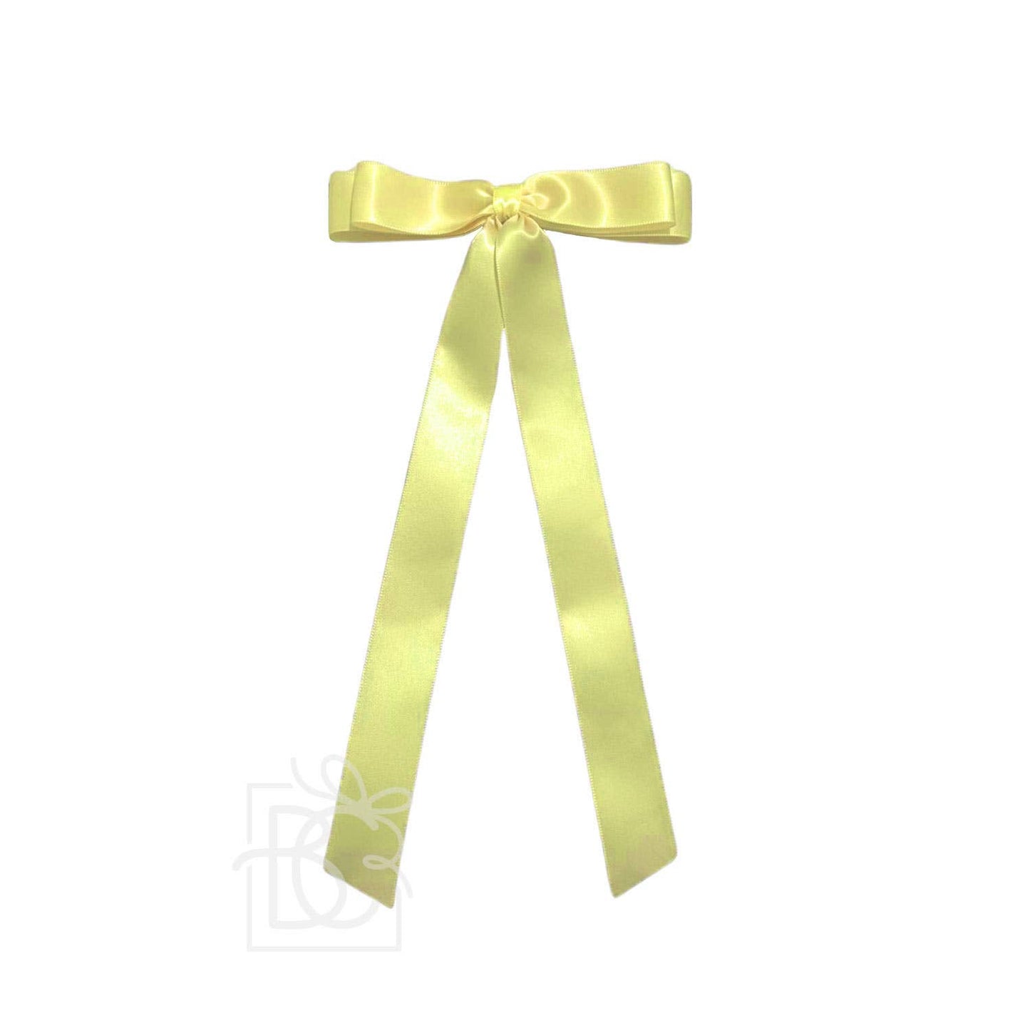 SATIN LAYERED TAIL BOW ON ALLIGATOR CLIP -7/8"