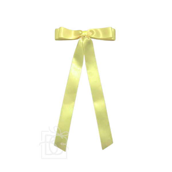 SATIN LAYERED TAIL BOW ON ALLIGATOR CLIP -7/8"