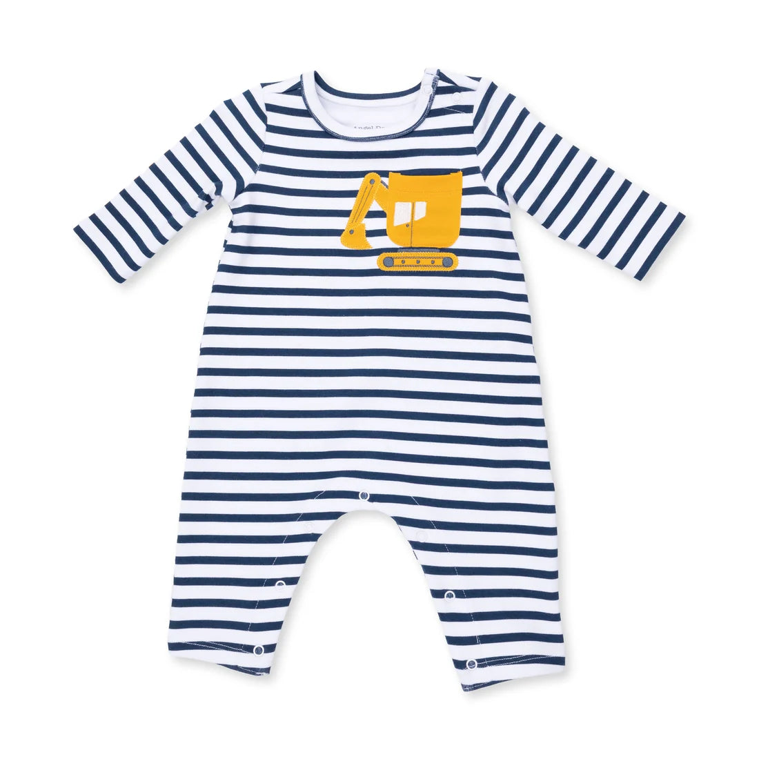 Digger Collection Long Sleeve Snap Shoulder Romper