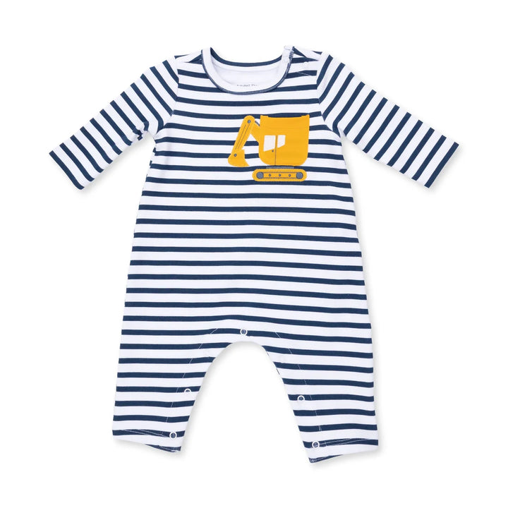 Digger Collection Long Sleeve Snap Shoulder Romper