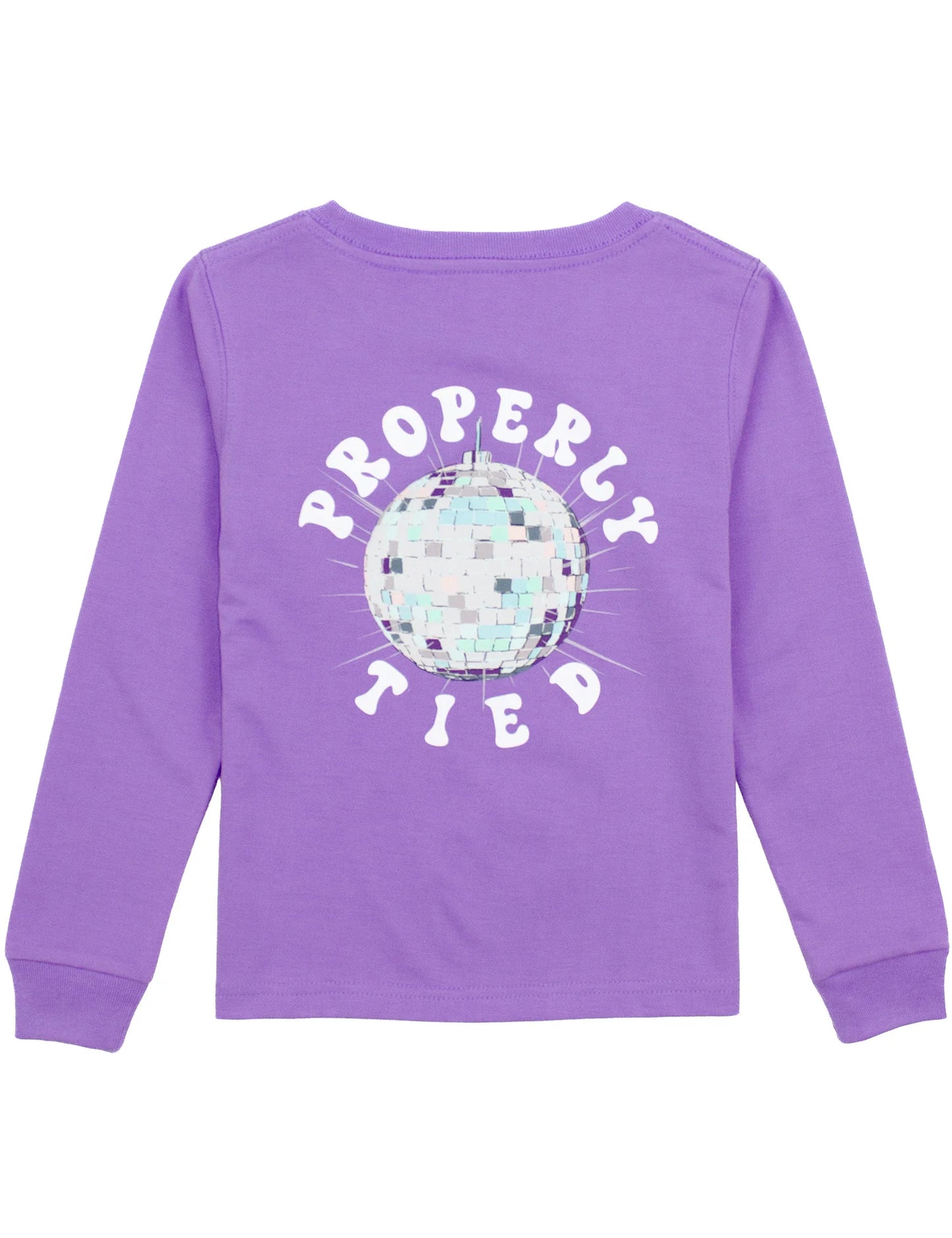 Girls Disco Ball LS Shirt - Light Purple