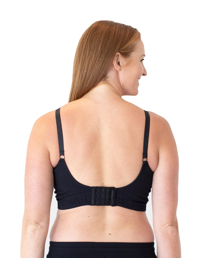 Sublime® Hands-Free Pumping & Nursing Sports Bra-Black