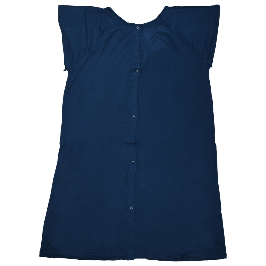 Navy Blue Maternity Mommy Labor and Delivery/ Nursing Gown