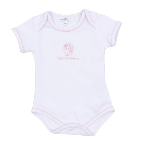 Harvest Blessings Baby's First Thanksgiving Bodysuit - Pink