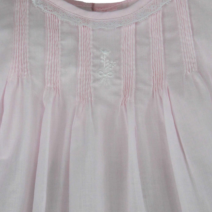 Heirloom Lace Hand Embroidered Daygown - Pink