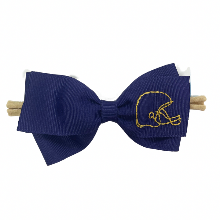 Purple/Gold Headband with Helmet