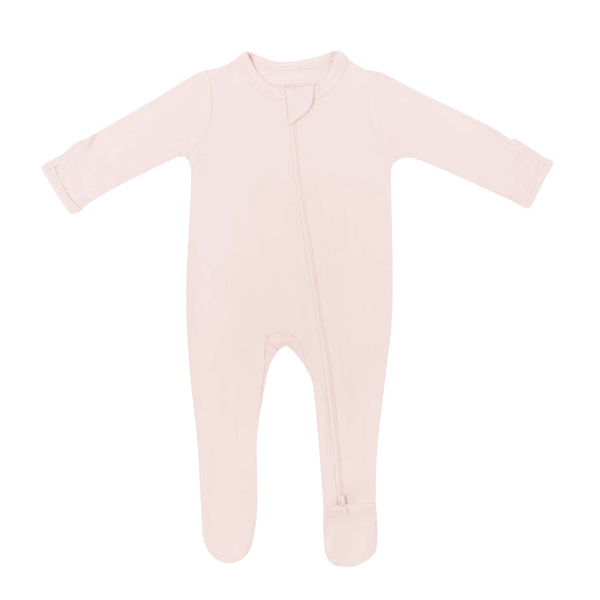 Zippered Footie in Blush
